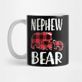 Nephew Bear Red Plaid Christmas Pajama Matching Family Gift Mug